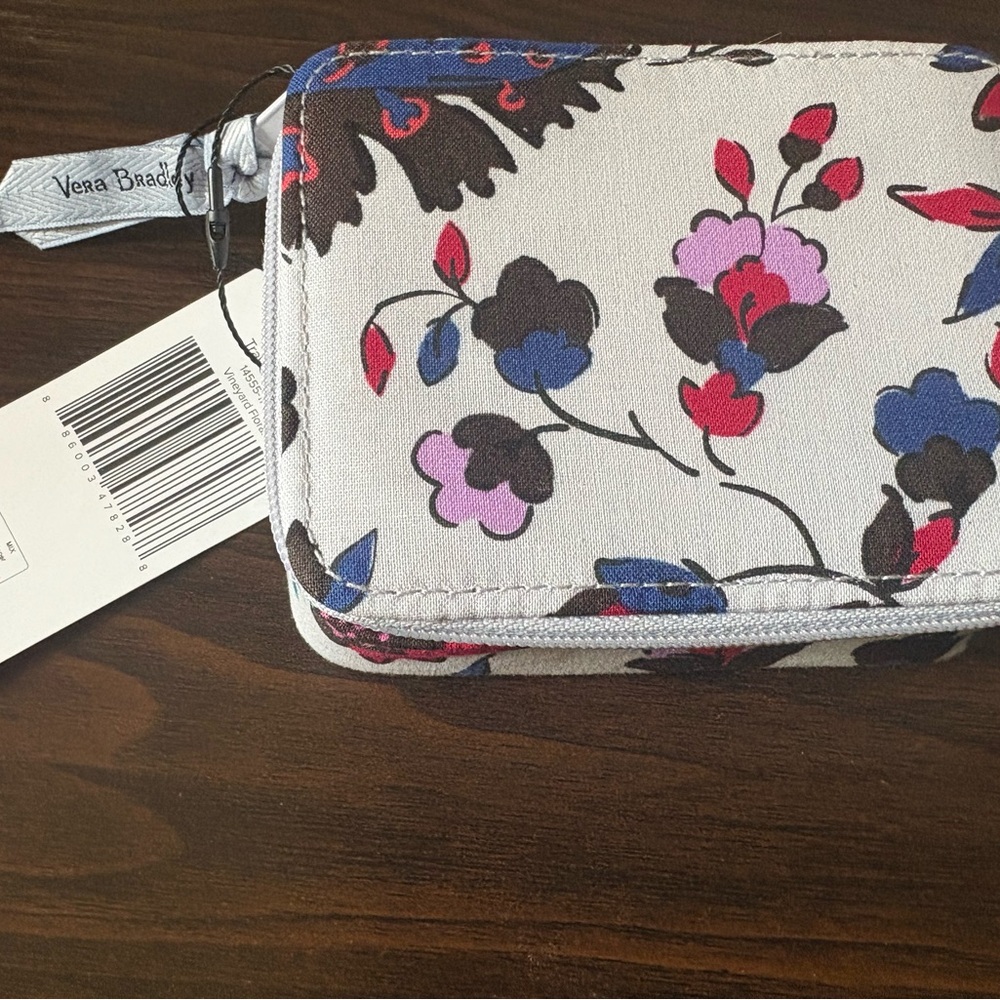 Vera Bradley Floral pill case  in Pink, Blue, and Black